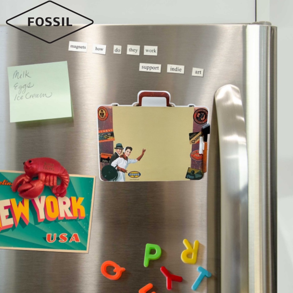 Fossil Suitcase Dry Erase Board Magnet